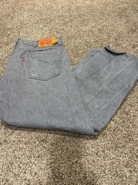 Levi's 501 Original Straight Fit Men's Jeans Grey W38 L30
